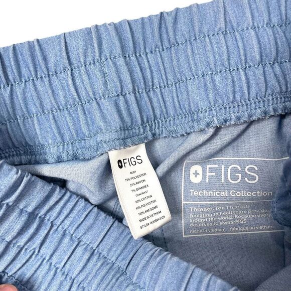 Figs High Waisted‎ Zamora Jogger Scrub Pants Size S light blue - Picture 8 of 11